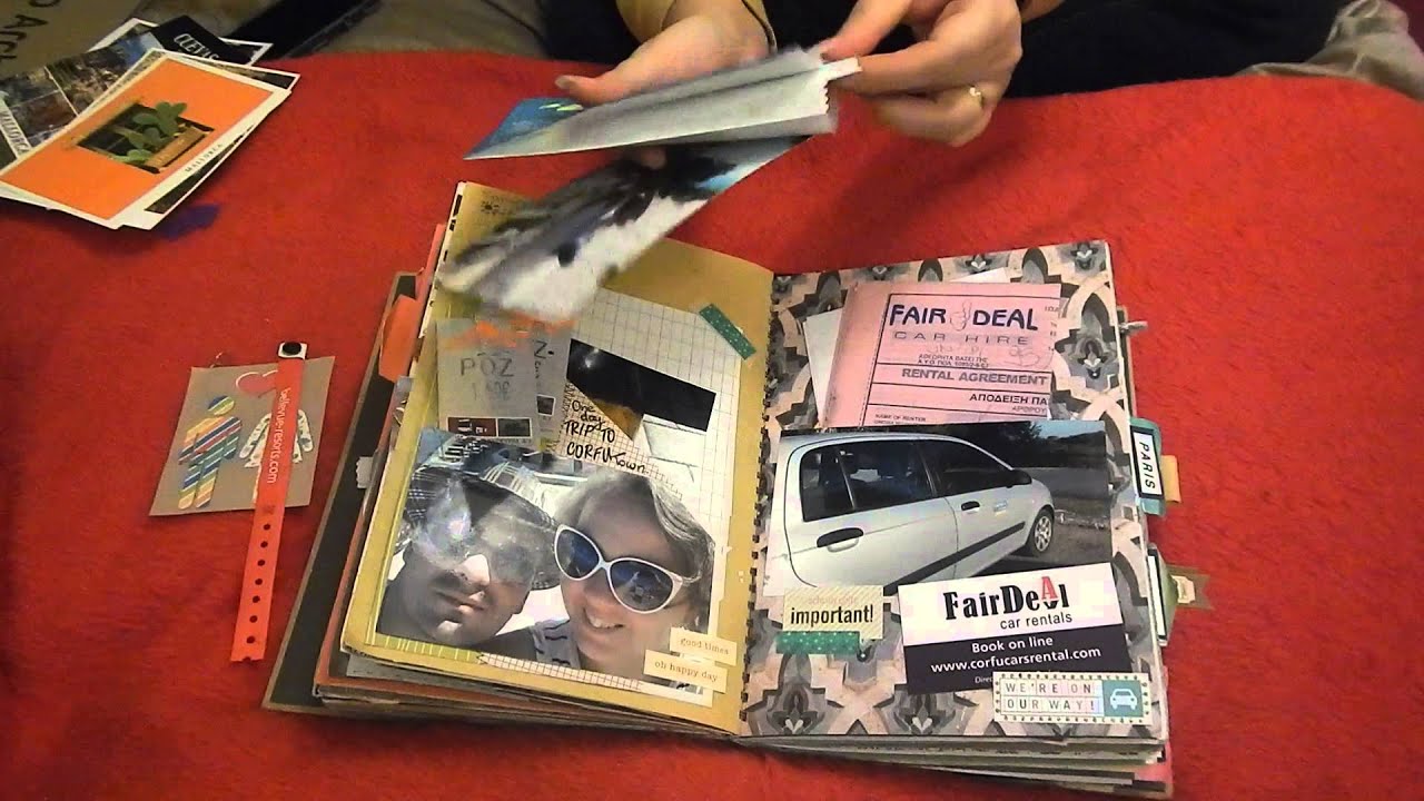 My completed Travel Journal Smash Book - flip thru