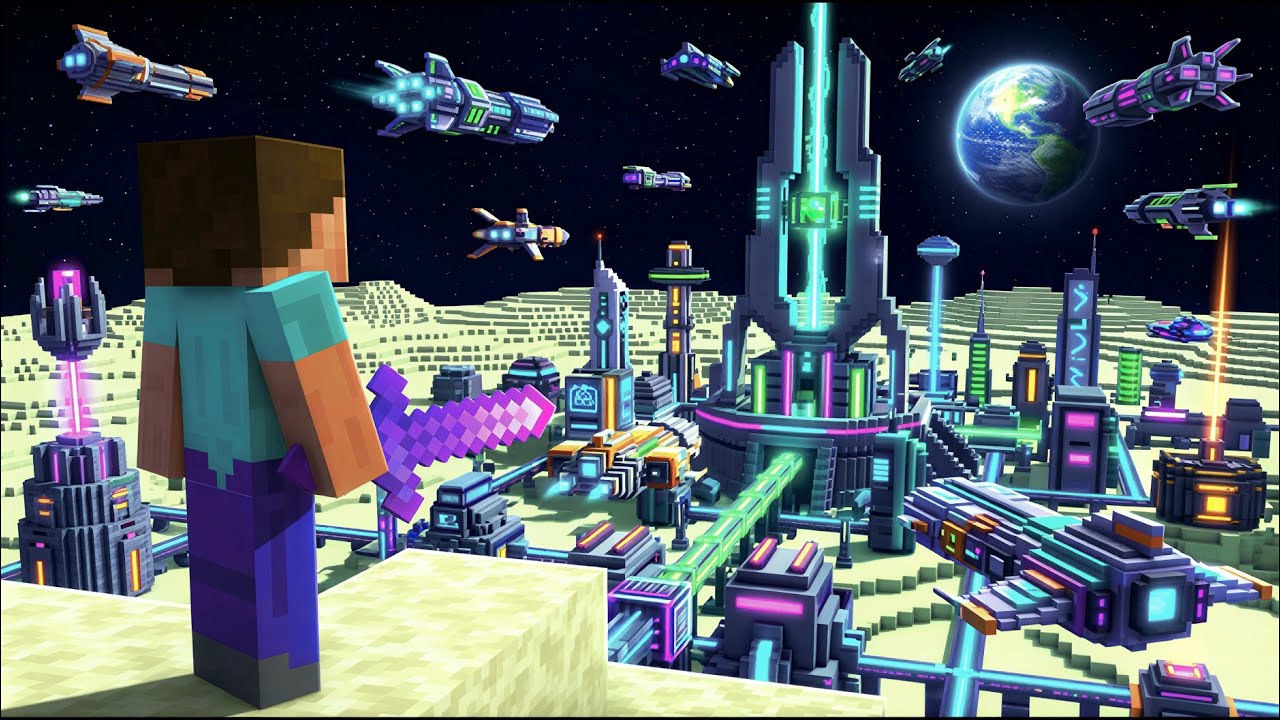 I Survived 30 Days on the MOON in Minecraft and Here's What I Learned