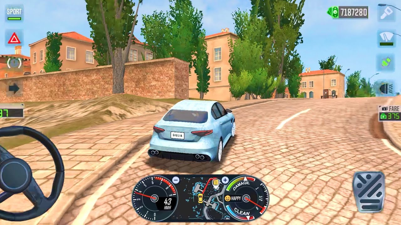 Alfa Romeo Giulia In Rome City | Taxi Car Simulator EVO Mobile Gameplay