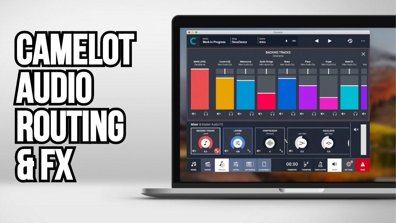 Camelot the Multitrack Audio Player for macOs Windows and iPad
