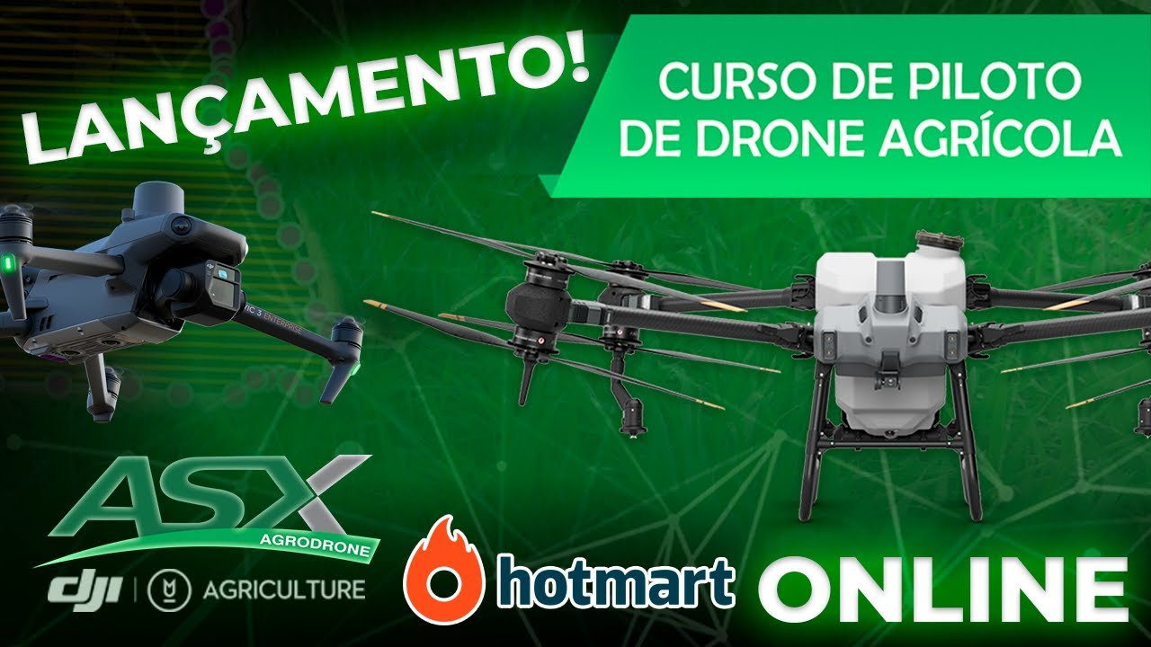 Curso Online PILOTO DE DRONES DE PULVERIZA&Ccedil;&Atilde;O - ASX DRONES