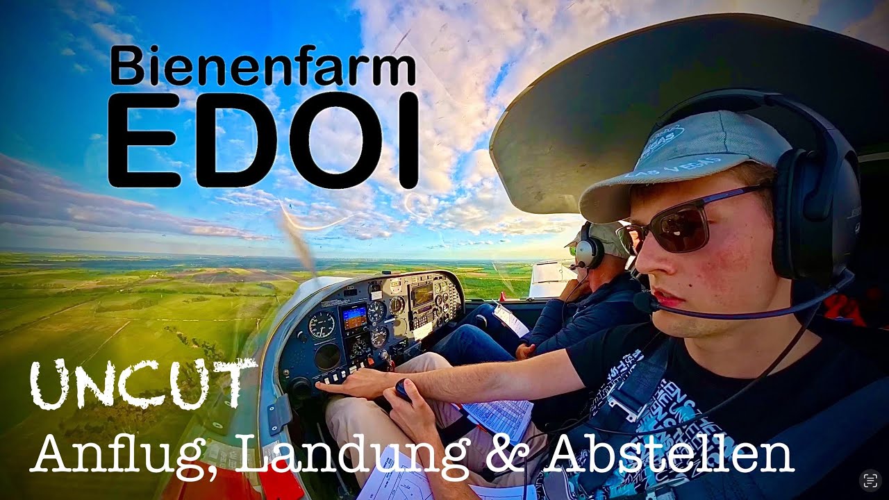 Flugplatz Bienenfarm | EDOI | Anflug, Landung & Abstellen | UNCUT