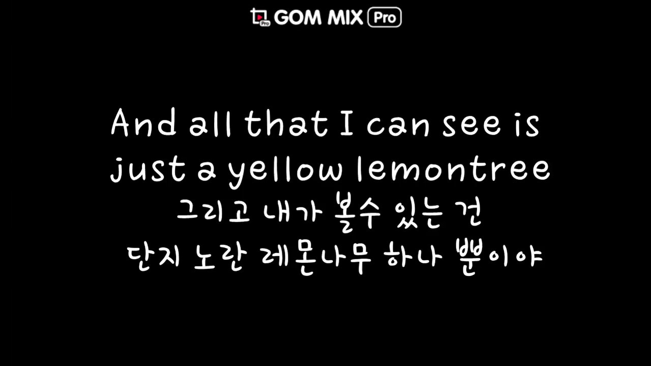 [한국어번역/해석]  Lemon tree  - fools garden