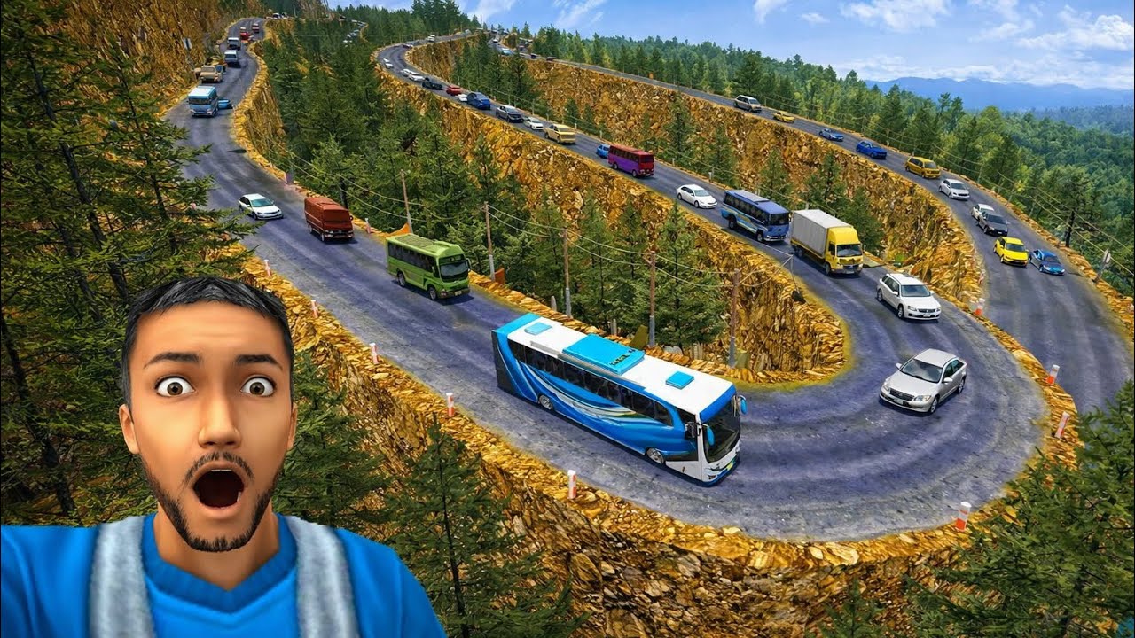 😯New Mod Map | Bus simulator indonesia game | Jungle Curvy route | 