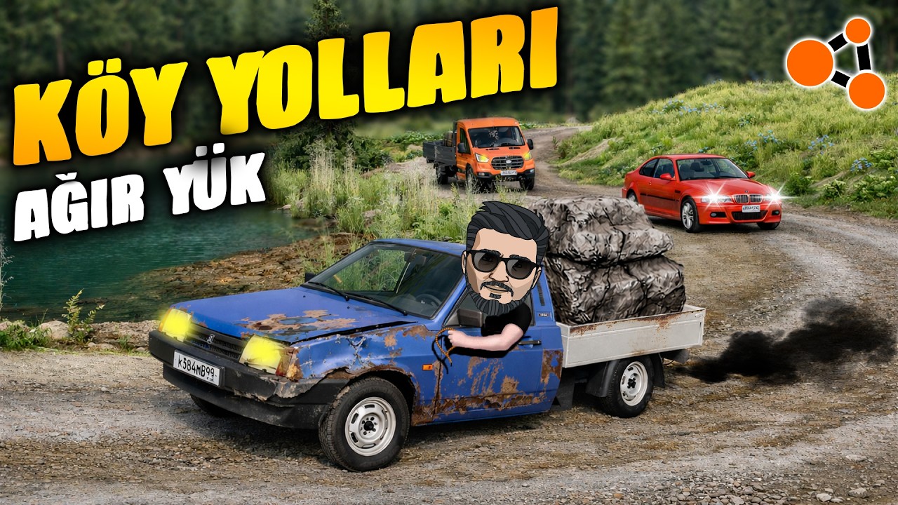 2 TON YÜK İLE KÖY YOLLARINA DALDIM // BeamNG.drive // Diy Arduino steering wheel set