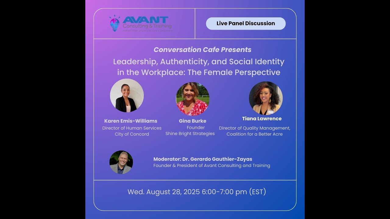 Conversation Caf&eacute; Live: Leadership, Authenticity & Social Identity &ndash; Female Perspectives