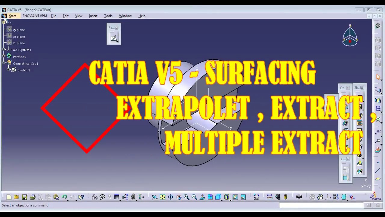 Поверхность в catia |(Извлечение, Экстраполяция, Мульти-извлечение)