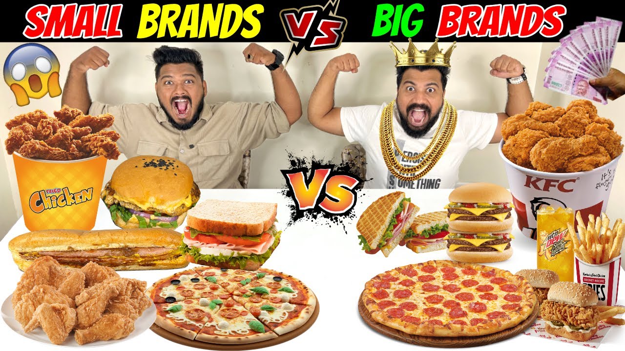 SMALL BRAND Vs BIG BRAND FOOD COMPARISON | FOOD COMPARISON CHALLENGE (Ep-598)