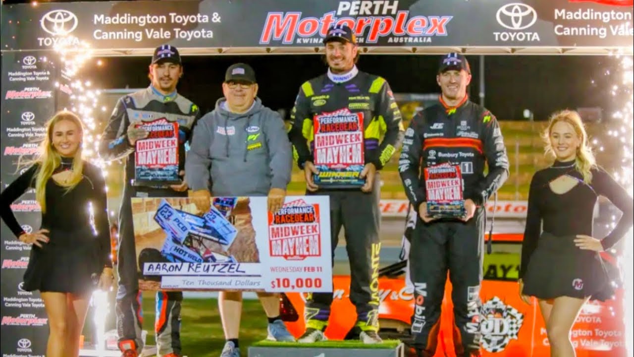 Sprintcar A-Main 2026 Feb 11 Perth Motorplex Speedway Mid Week Mayhem $10.000 to win