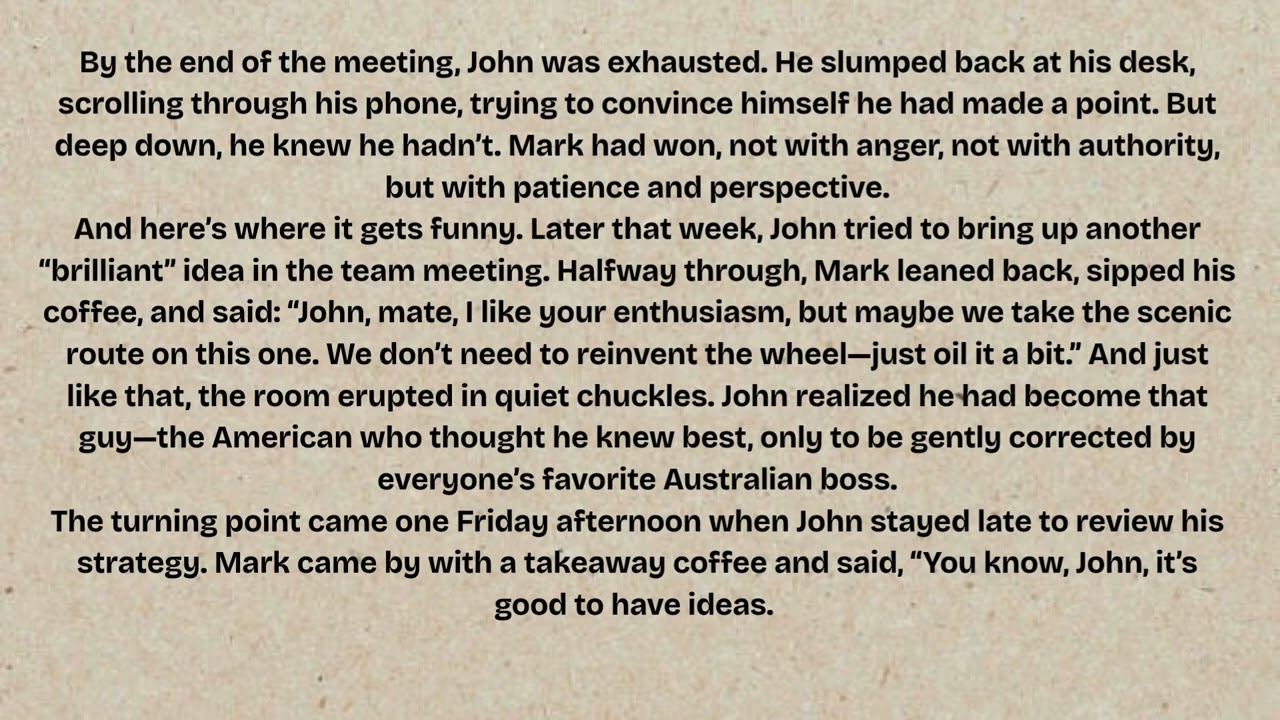 American gets humbled trying to ague with his Australian boss