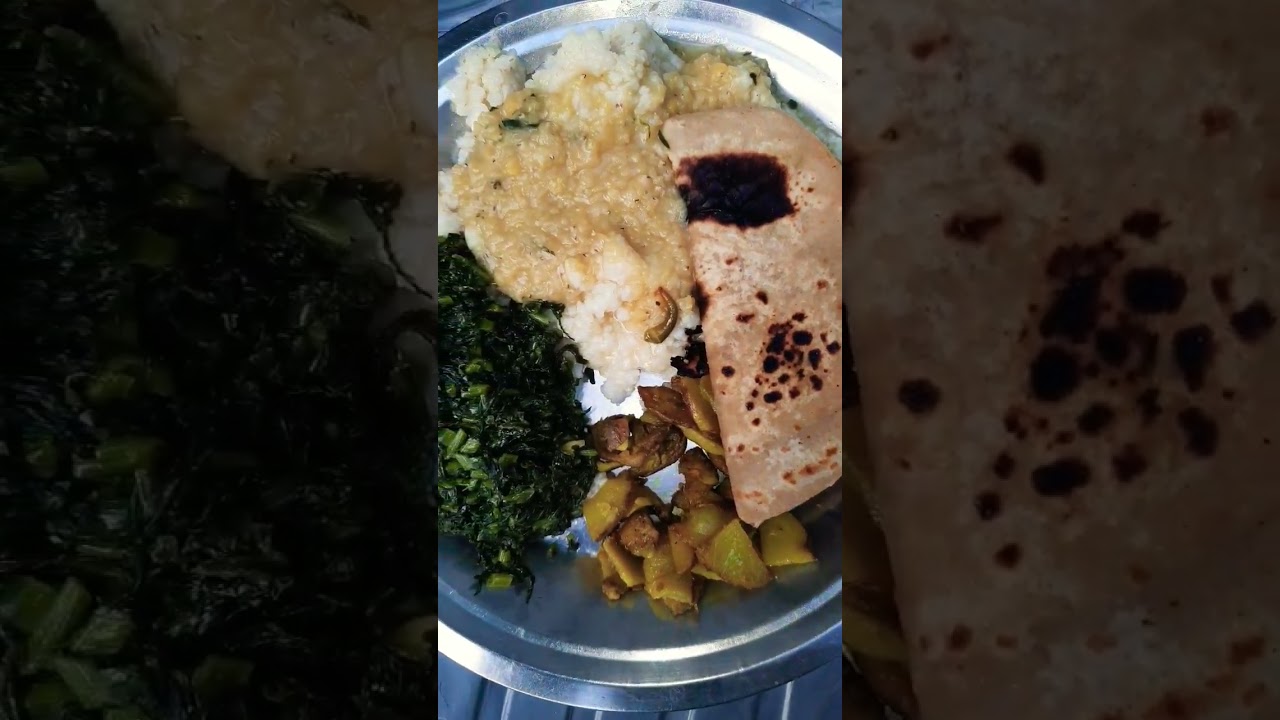 Mooli Saag Bhujia, Atta Paratha, Aloo Bhaji, Daliya #tasty #food #diy