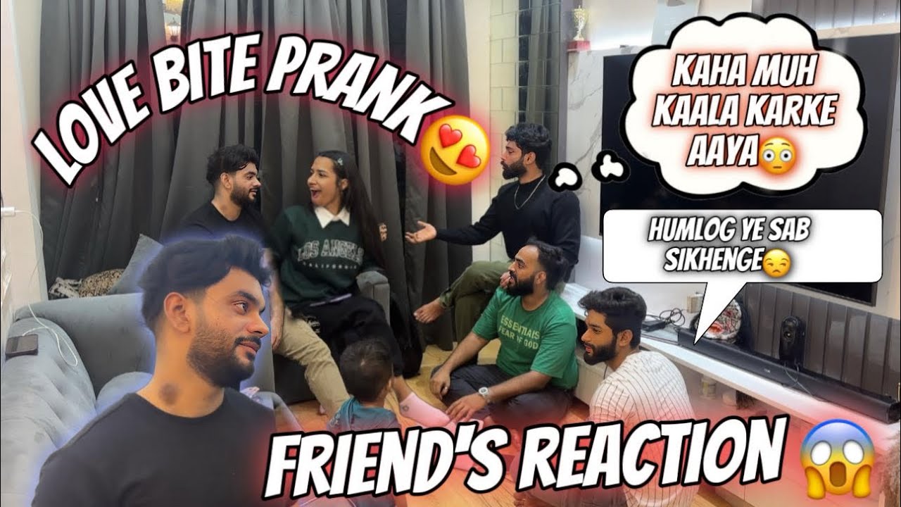 Love Bite Prank On Friends 😁 | Friends Reaction | hickey | Zeeshan And Abresh