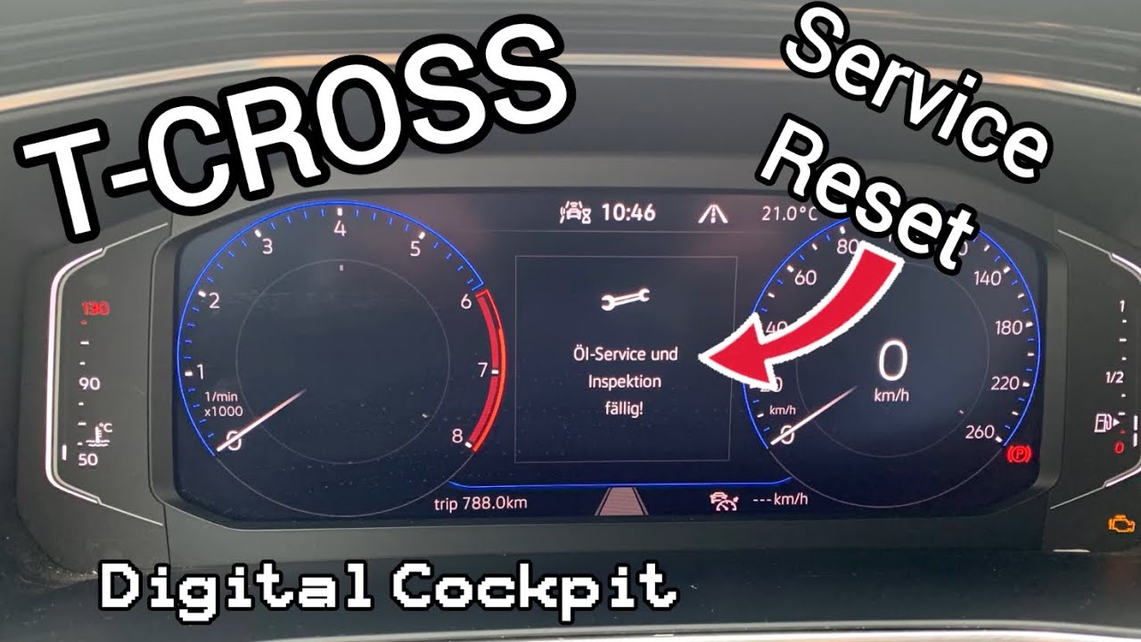 VW Digital Cockpit T-CROSS / ROC &Ouml;l Service und Inspektionsintervall zur&uuml;ckstellen