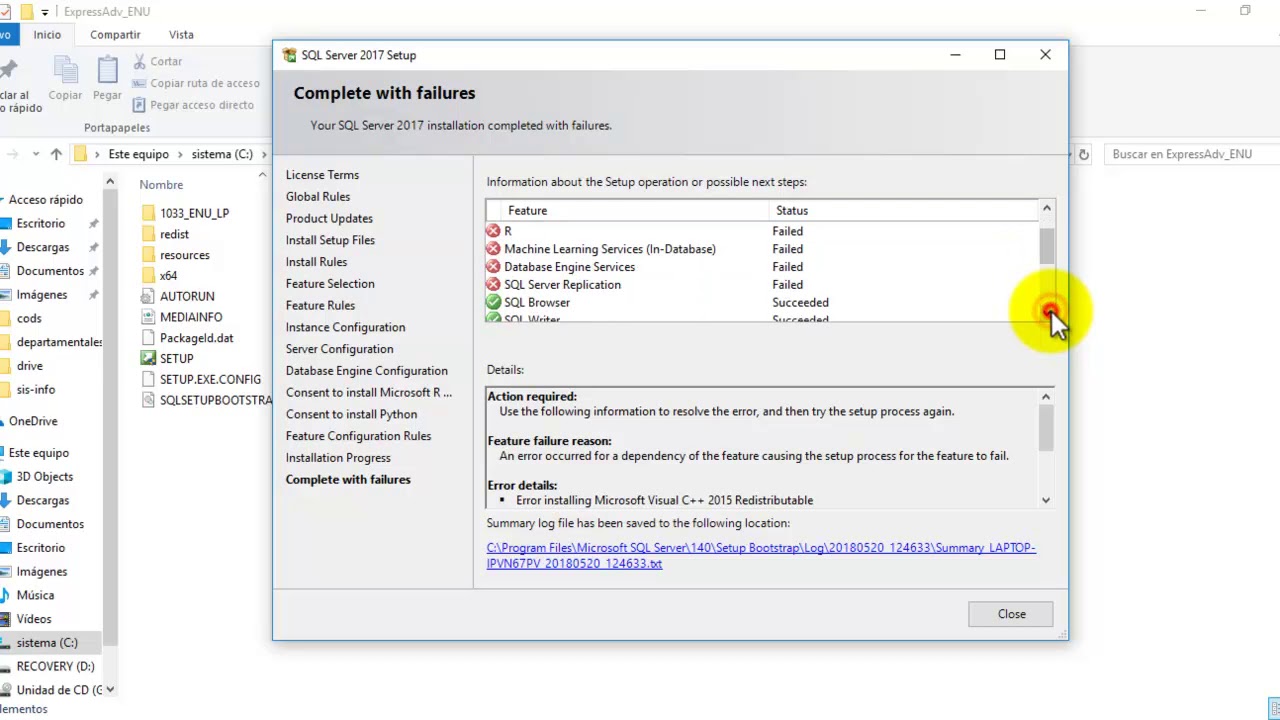0 Instalación MS SQL server solucion - Solución al error 1638 - Newsoft MX