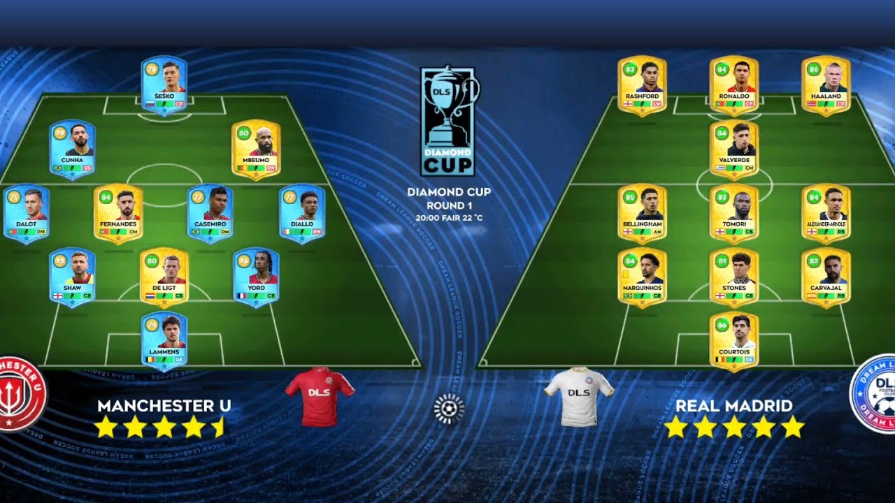 DLS26 REAL MADRID VS MANCHESTER UNITED VS MARSEILLE