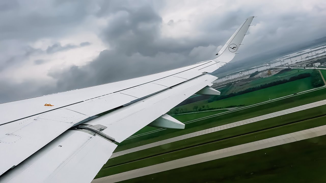 (4K) Rainy Day Lightweight Takeoff | Lufthansa A320neo | Munich MUC