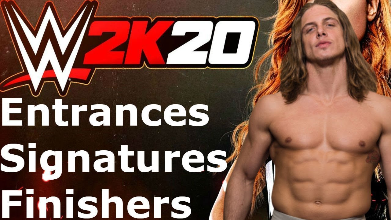 WWE 2K20 Мэтт Риддл: Выход/Авторские знаки/Финишеры