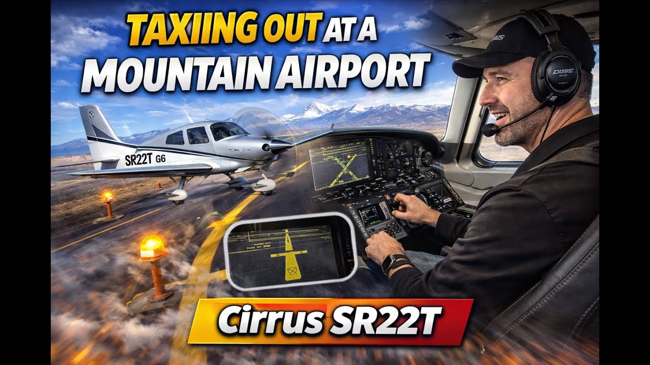 Выруливание из горного аэропорта | Cirrus SR22T