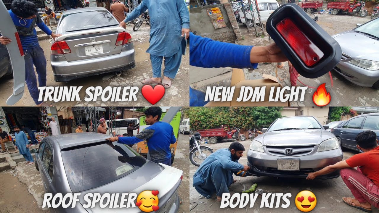 Finally installed body kits on civic es 😍| Car vlogs | Project Civic Es.