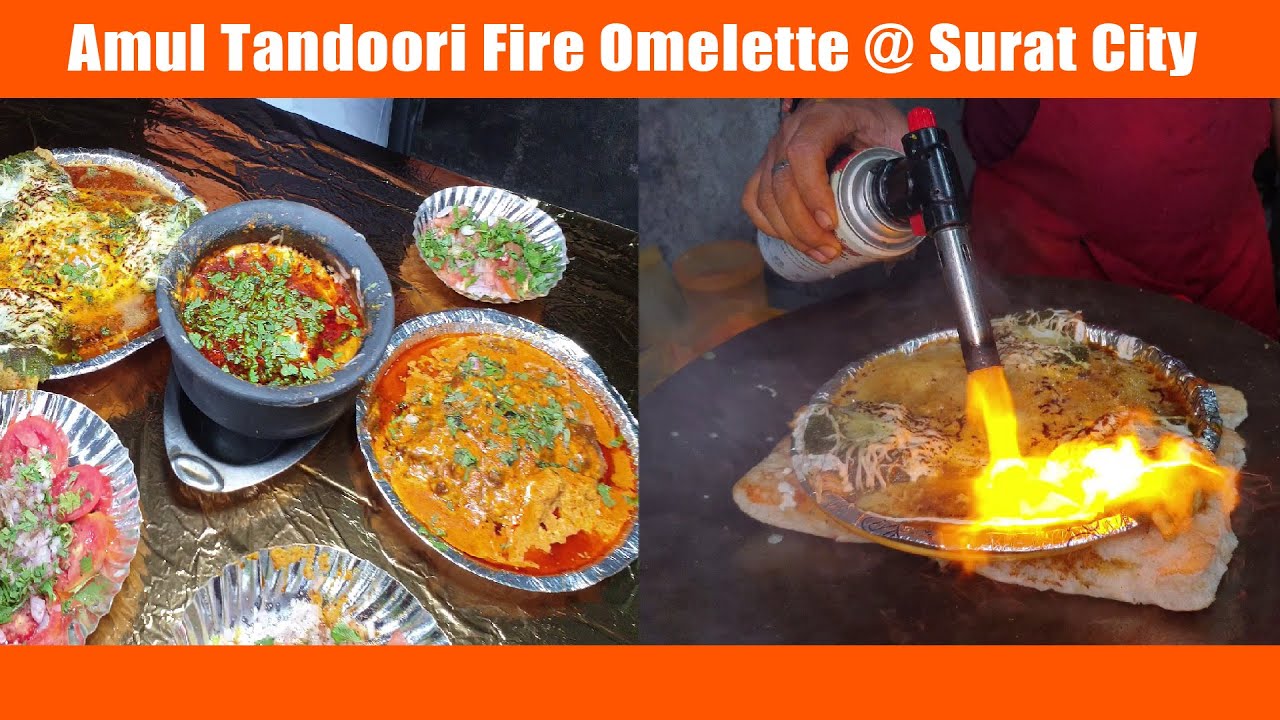 Amul Buttery Fire Omelette : Amul Butter Melted | Surat CIty Food | Tasty Street Food India