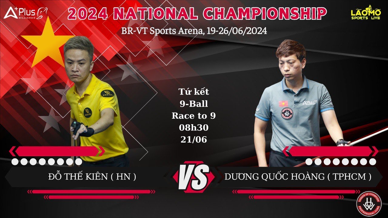 Live:  Đỗ Thế Kiên Vs Dương Quốc Hoàng  - Tứ Kết#LaoMo #sportsLIVE #VietnamPoolChampionship #aPlus