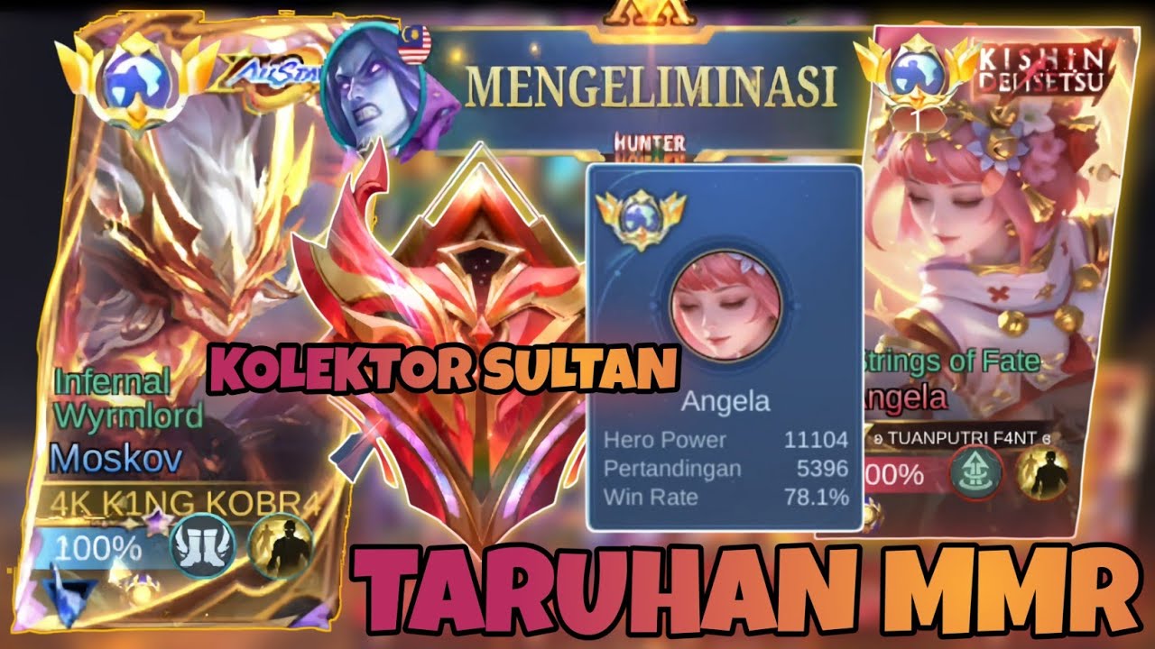 BUSET NGERI GINI KETEMU SULTAN+TOP GLOBAL ANGELA NO.1😱GINI CARA GUA MELAWAN TOP GLOBAL AUTO WIN#mlbb
