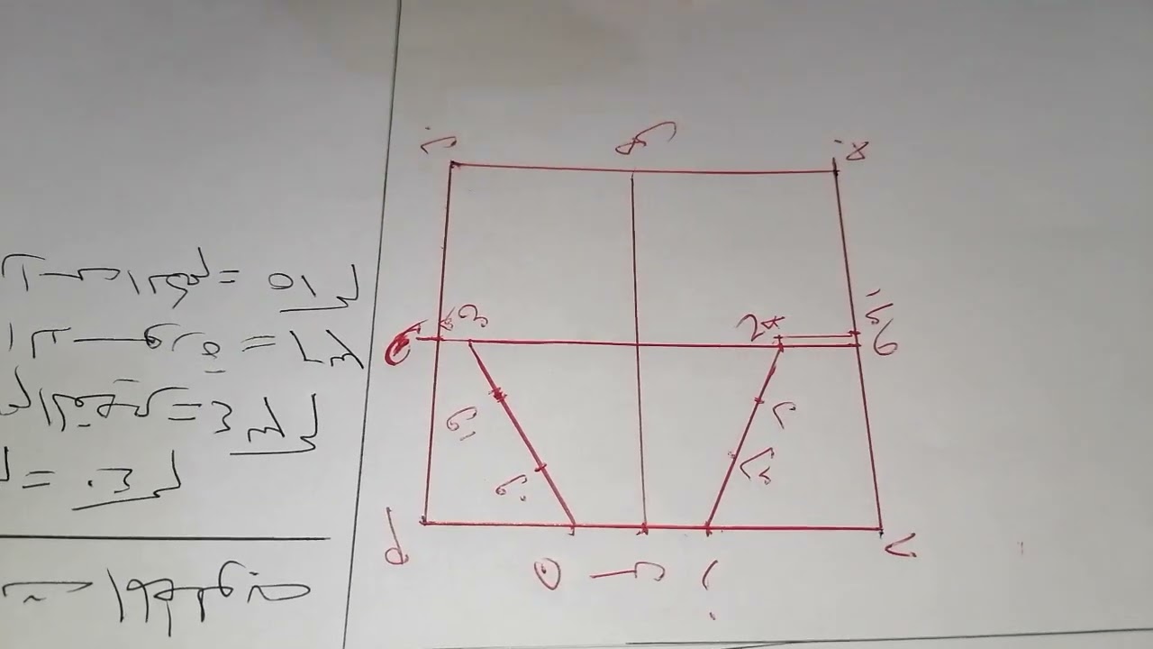 طريقه رسم القالب الاساسي لكم القميص الرجالي (القصير)  تمرين رقم 9 لصف السادس مهني
