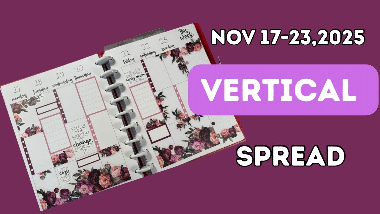 Plan With Me in my November 17-23, Kellofaplan Vertical Planner.