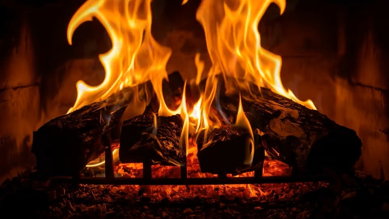 Relaxing Fire Sounds 🔥 The BEST Burning Fireplace with Crackling Fire Noise