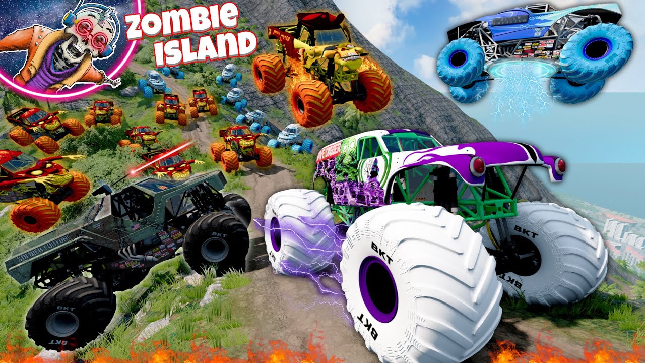 Monster Jam Zombie Island Compilation #53 | Racing, Freestyle, and High Speed Jumps