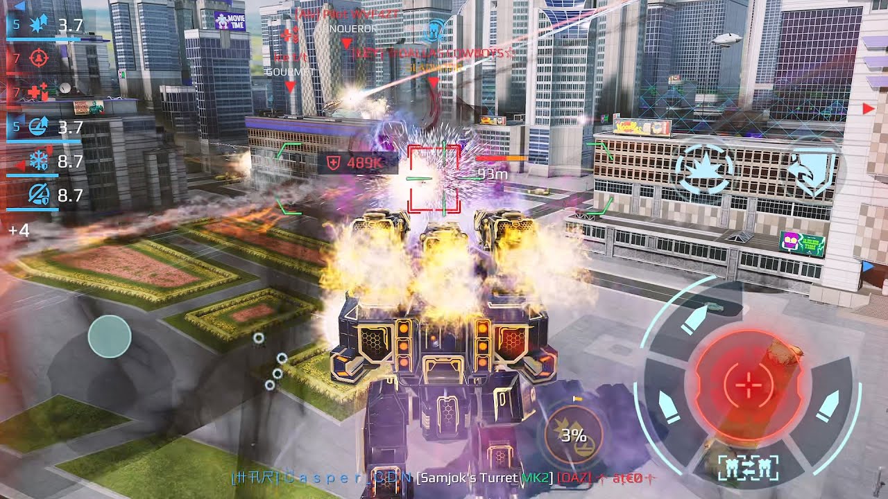 UE Arthur, Steel Teth and friends chase down reds | War Robots gameplay