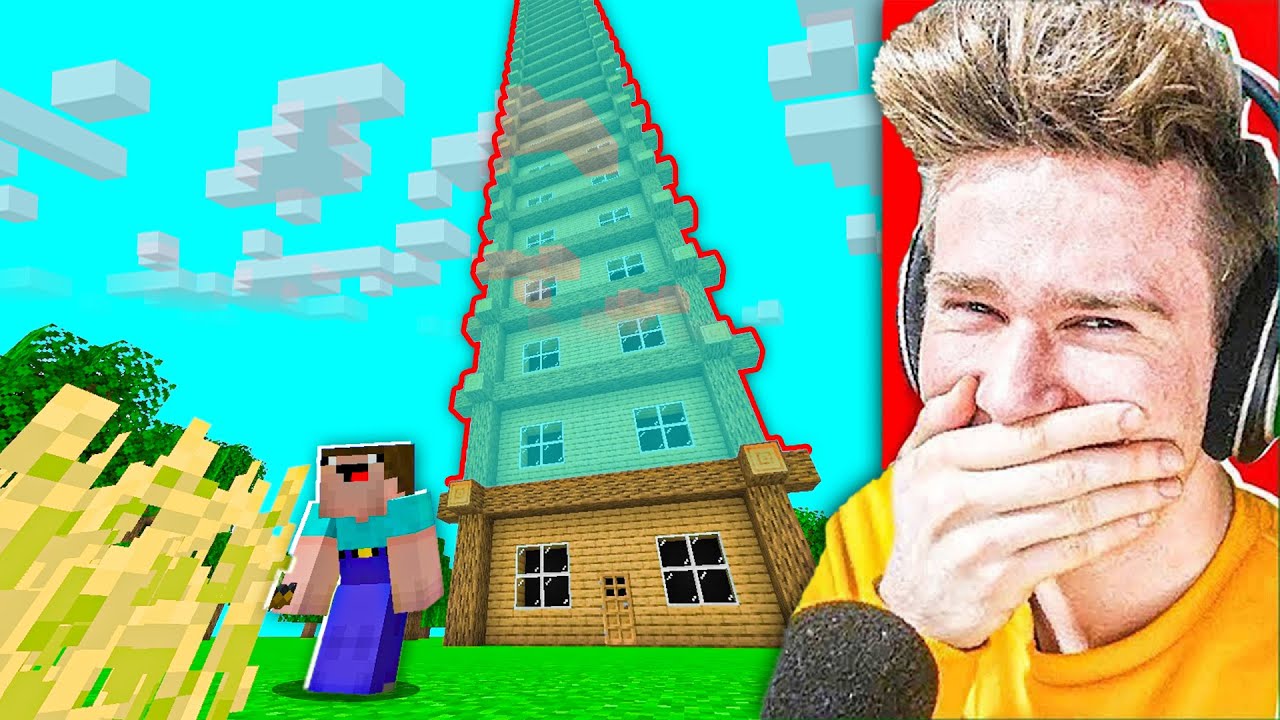 BUDUJE NOWE PIĘTRO WIDZOWI GDY NIE PATRZY  XDDD | Minecraft Extreme