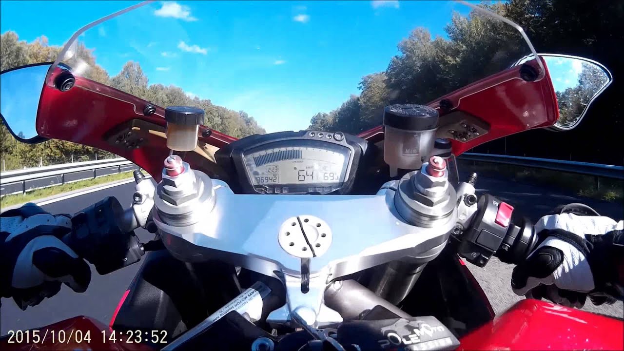 Ducati 848 SBK full termignoni  max speed and wheeling