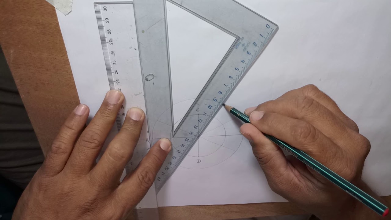 Trazado de una elipse: Método de los círculos concéntricos