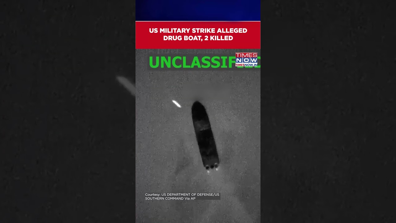 US Military Strikes Alleged Drug Boat In The Caribbean, 2 Killed #shorts