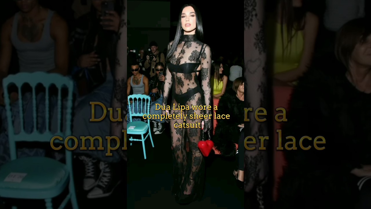 Dua Lipa Wore a Completely Sheer Lace Catsuit 😍💋💗 #shorts #dualipa #viral #ytshorts