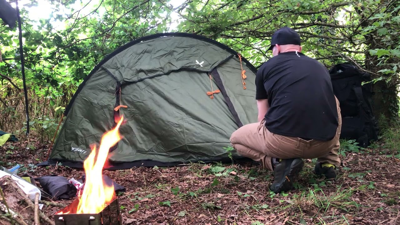 Solo woodland camp, OEX Bobcat (first time set up)