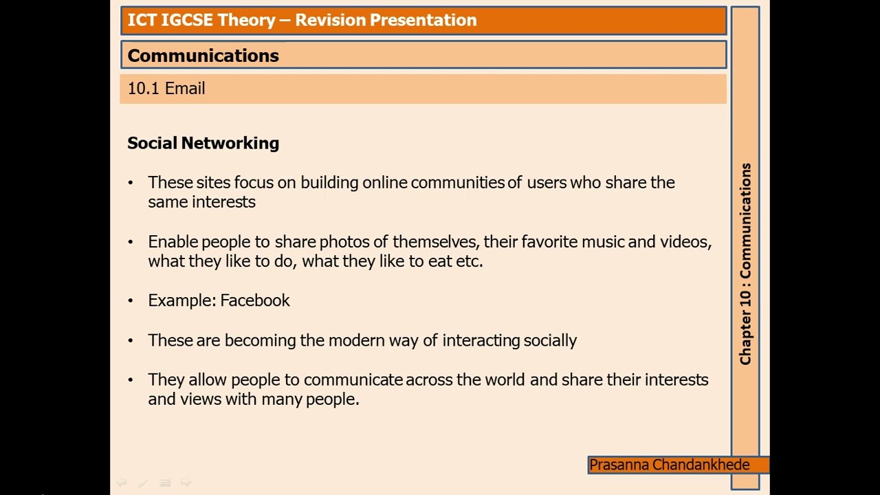 Chapter 10 ( Communications ) - ICT IGCSE 0417 - Last Minute Preparation