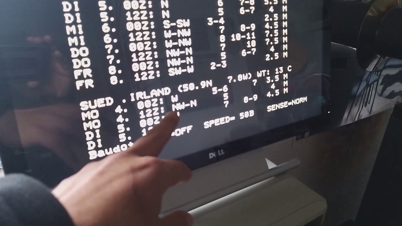 RTTY Seewetterbericht &uuml;ber Langwelle empfangen auf 147,3 Khz mit Stabo Handscanner