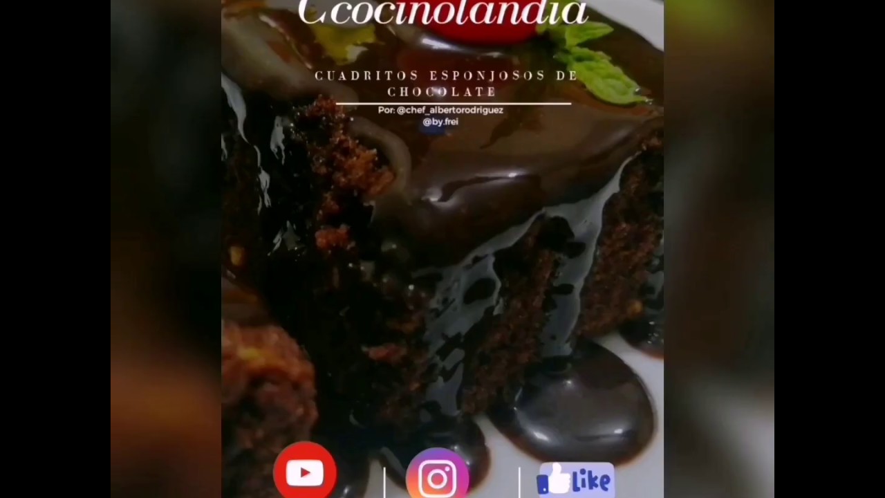Cuadritos de chocolate con nueces super esponjosos