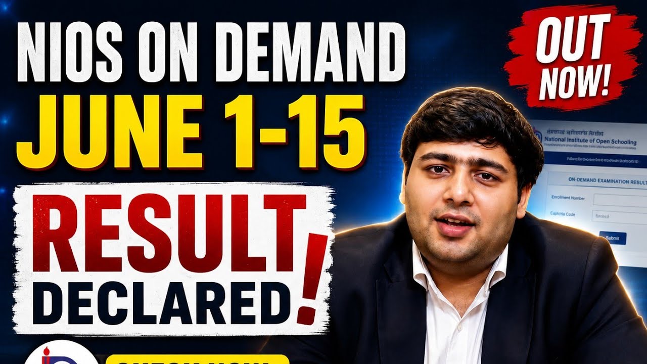NIOS ON DEMAND 2026 RESULT DECLARED JUNE EXAM #nios