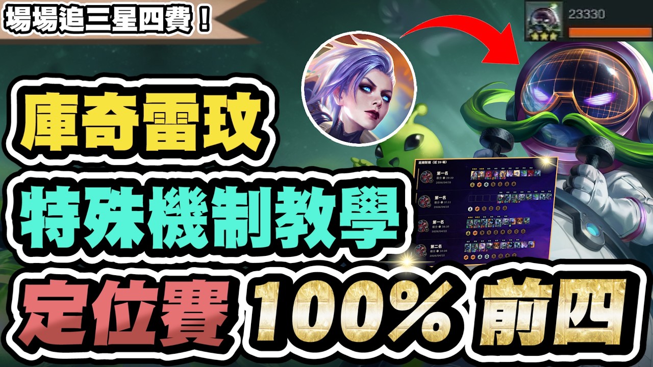 【聯盟戰棋】庫奇雷玟，定位賽100%前四！特殊機制教學，巴德其實能偷飛龍？│云頂之弈 TFT