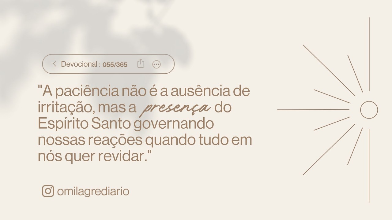 DEVOCIONAL/ORAÇÃO DO DIA - (24 | FEVEREIRO) - FABIOLA MELO - MILAGRE DIÁRIO 055/365