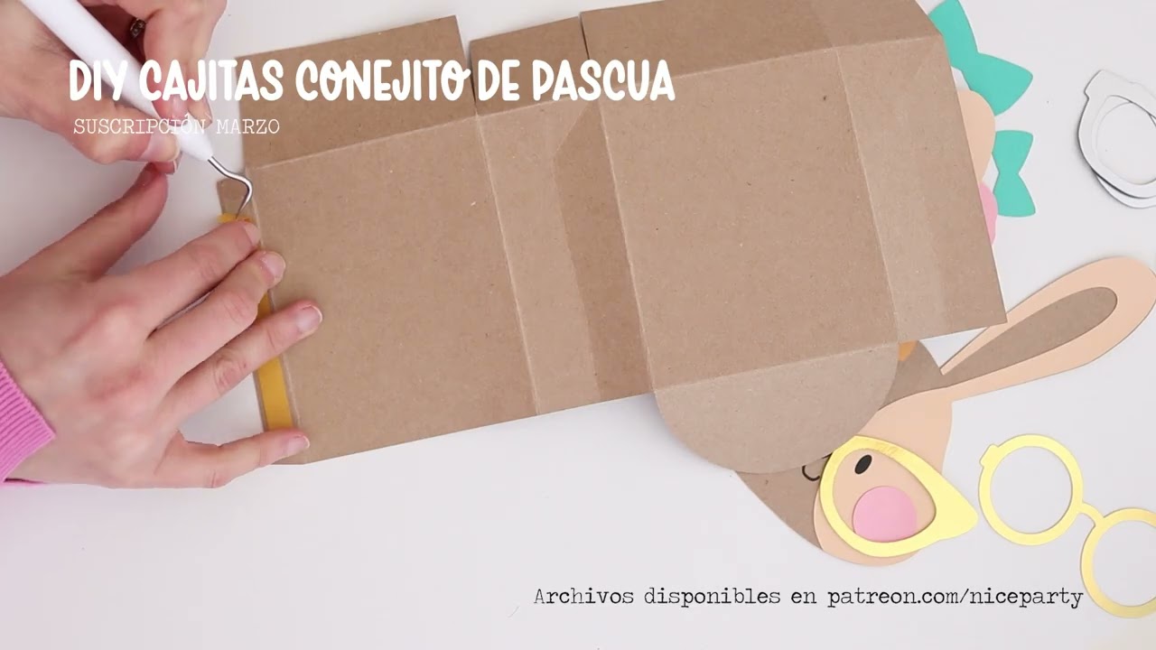 Cajitas de conejo para Pascua con Cricut | Tutorial + archivos SVG PNG PDF