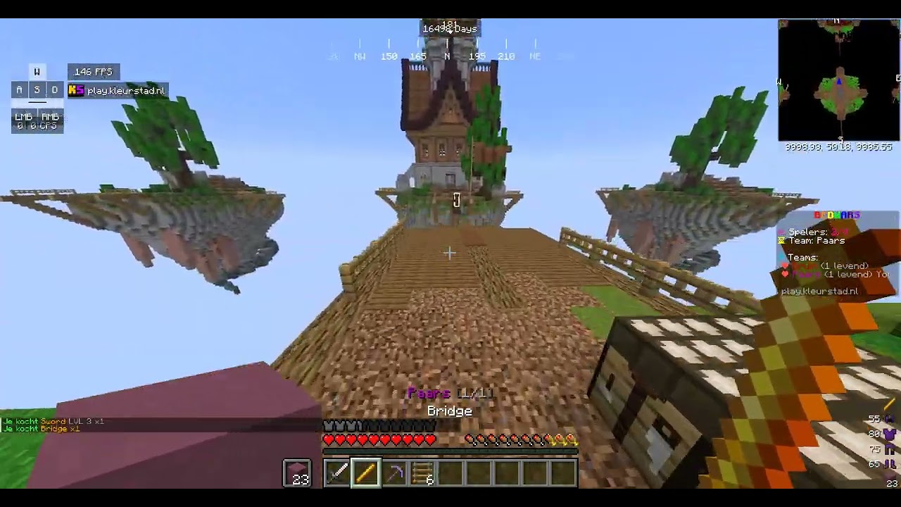 Bedwars op kleurstad #minecraft #bedwars #video