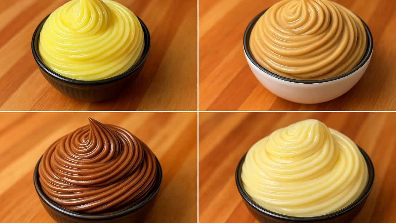 Receta Fácil de Crema Pastelera con Solo 1 Huevo | 4 Sabores Diferentes y Deliciosos