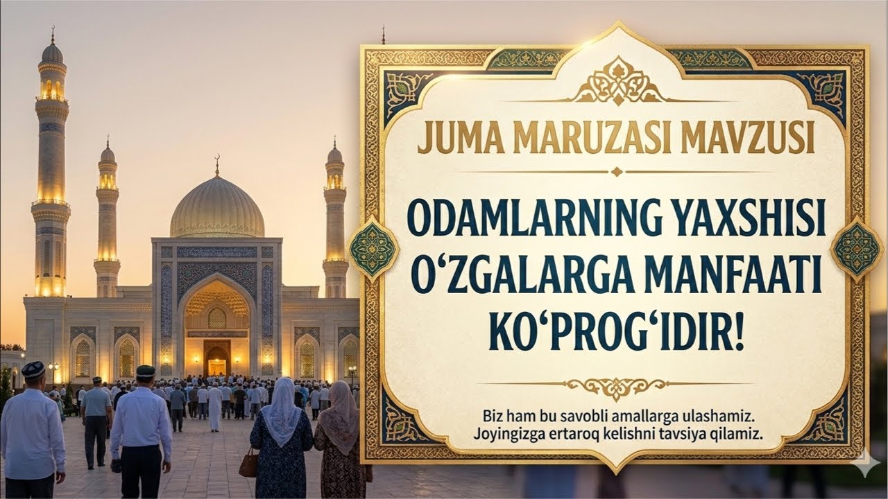 Odamlarning yaxshisi-o'zgalarga manfaati ko'prog'idir!