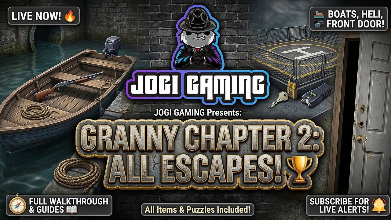 Granny Chapter 2 LIVE 🔴 All Escape Challenge | Boat Escape + Helicopter Escape | Horror Gameplay