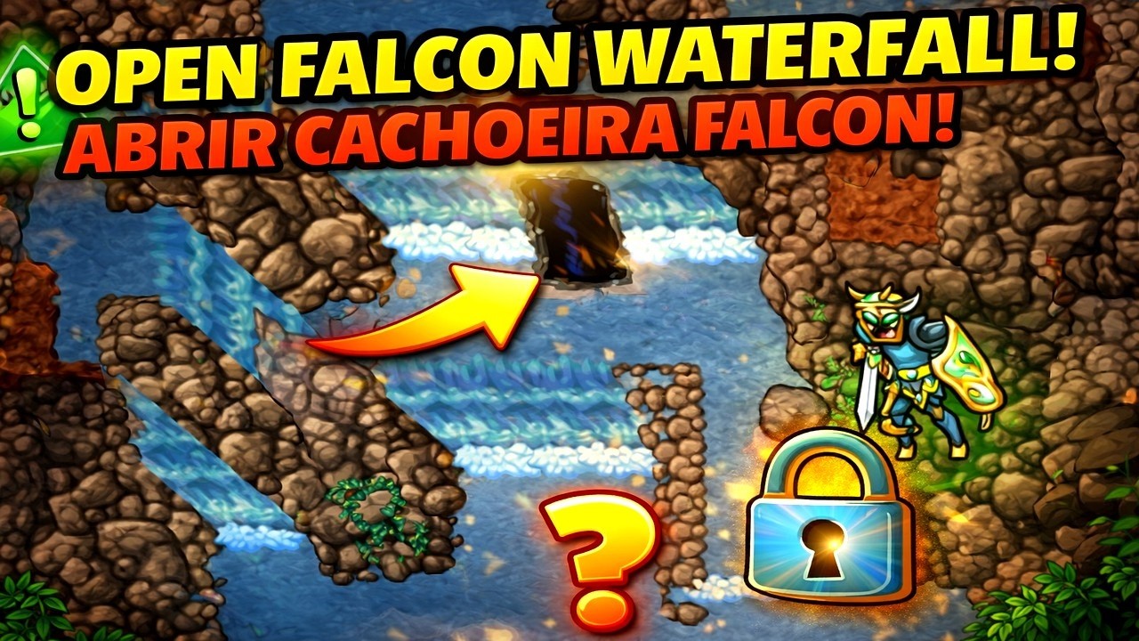 How to open Falcon Waterfall - Medivia (Como abrir a cachoeira em Falcon)