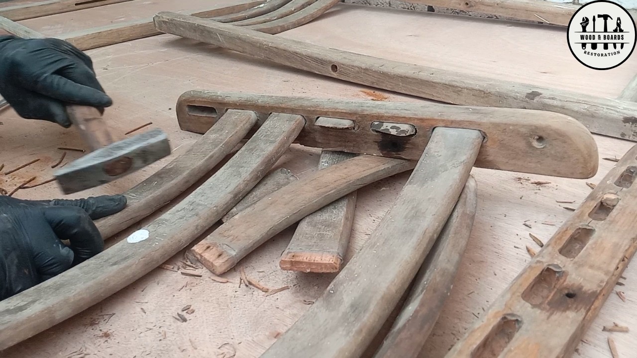 Outdoor Wooden Chair Restoration | Full Process from Ruined to Beautiful